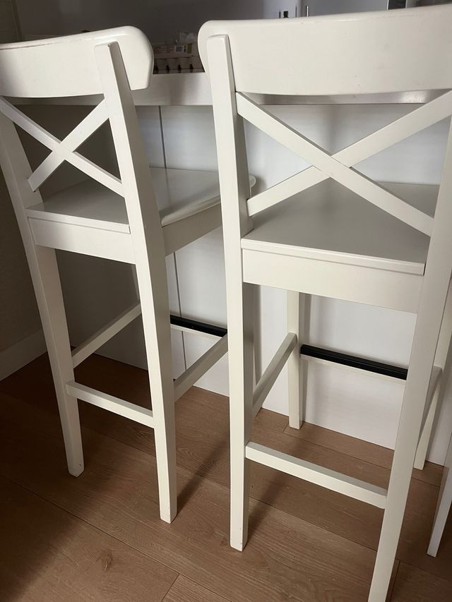 Taburetes blancos altos (ikea) 
(pareja)