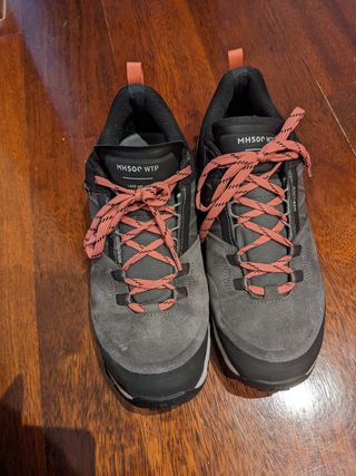 Zapatos de senderismo MH500 WTP grises y rosas