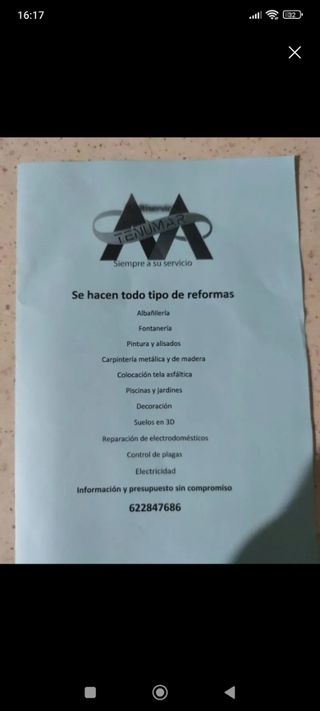 Se hacen todo tipo de reformas