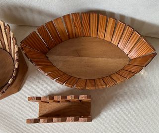 Set tavola legno fatto a mano