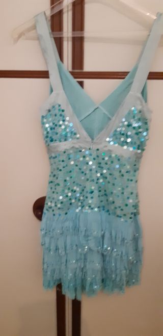 Vestito Pinko turchese paillettes