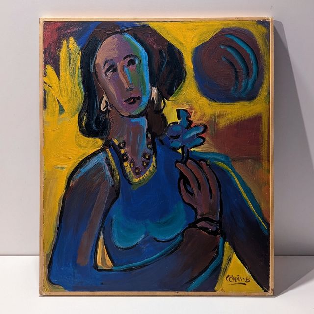 Llopis Beltrá pintura óleo firmado retrato