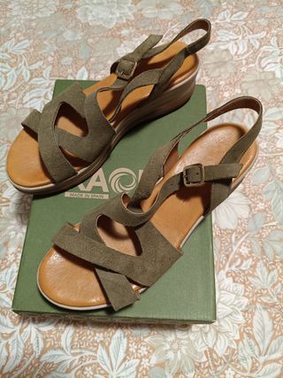 Sandalias Kaola Mujer Verde Oliva