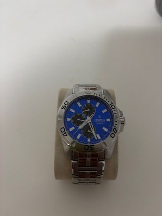 Reloj Festina Cronógrafo Hombre Azul Plata