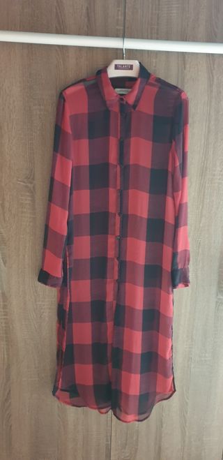 ZARA CAMISA CUADROS MUJER
