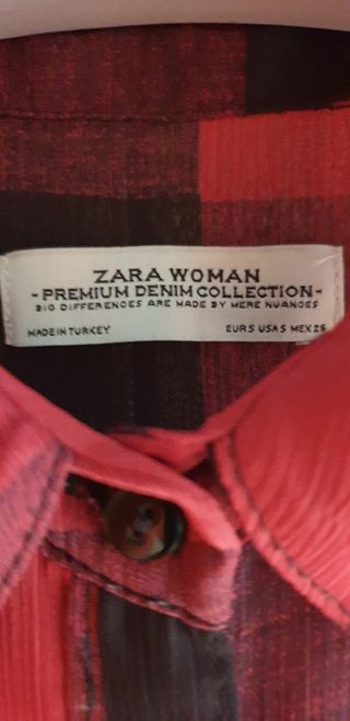 ZARA CAMISA CUADROS MUJER
