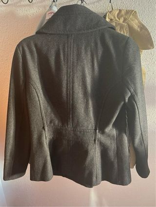 Abrigo paño Zara gris
