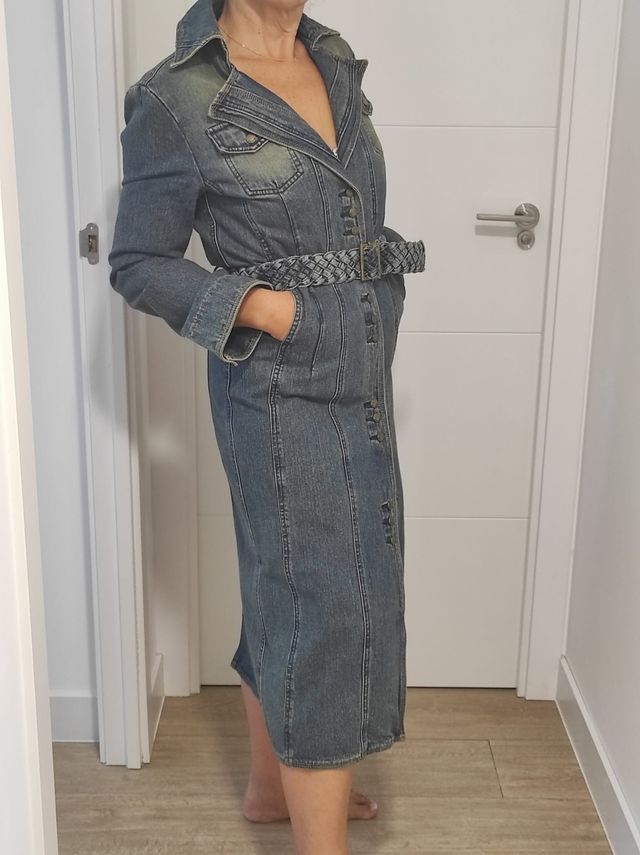 Abrigo vaquero largo Mango Talla L
