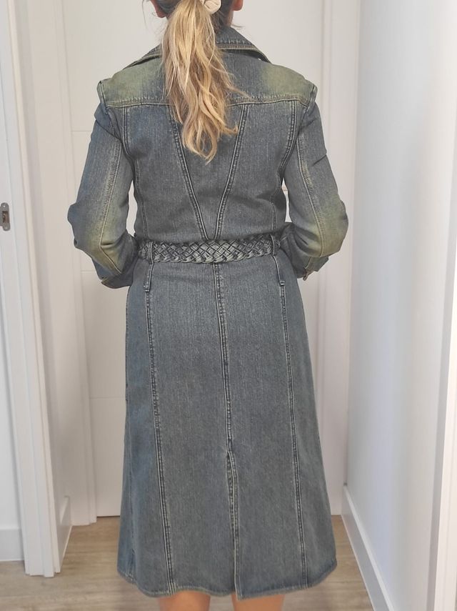 Abrigo vaquero largo Mango Talla L