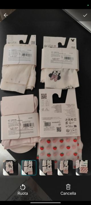 4 paia collant bimba Disney 4-6 anni