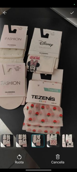 4 paia collant bimba Disney 4-6 anni