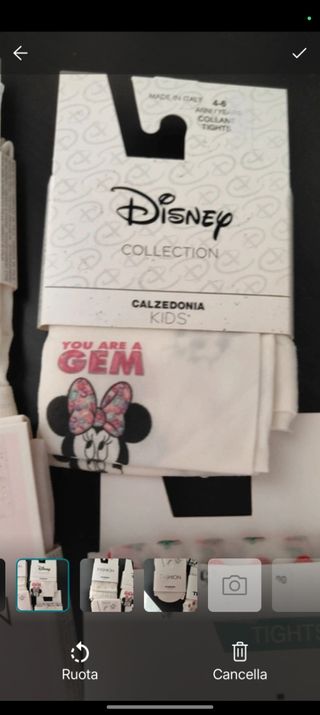 4 paia collant bimba Disney 4-6 anni