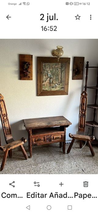 Mesa castellana de madera