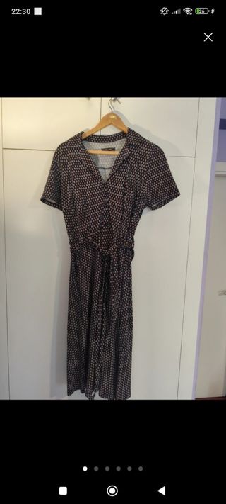Vestido camisero estampado años 60