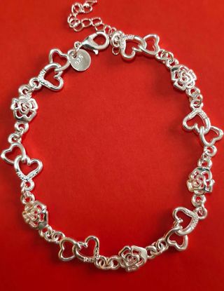 Pulsera de Plata 925 de 18/20 cm - Corazon 