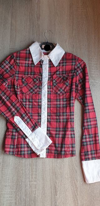 CAMISA A CUADROS ROJA Y BLANCA