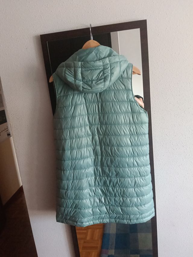 Chaleco largo mujer verde