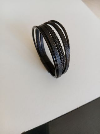 Pulsera de cuero sintético trenzado
