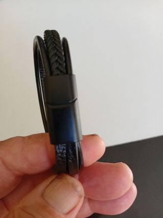 Pulsera de cuero sintético trenzado