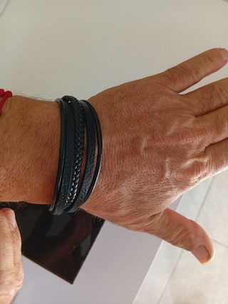 Pulsera de cuero sintético trenzado