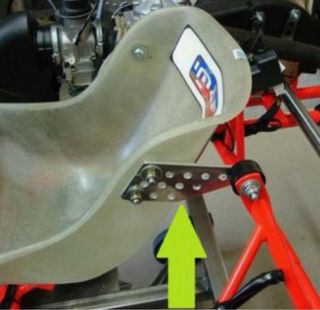 Par de soportes prolongación asiento kart
