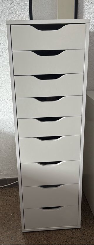 Cómoda ALEX IKEA 9 cajones blanca