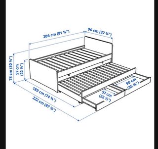 Cama nido IKEA SLÄKT con 2 cajones