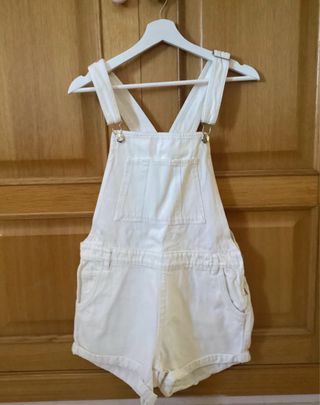 Mono corto vaquero blanco (peto)