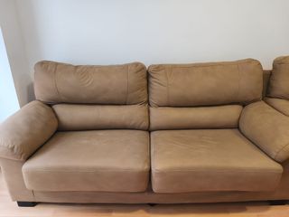 Sofás 2 y 3 plazas con funda beige