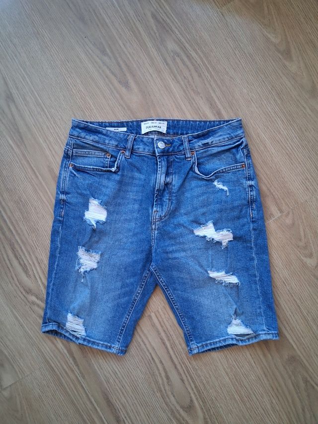 Vaqueros cortos Pull&Bear Slim rotos