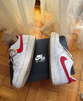Zapatillas Nike Air Force 1 Blancas Rojas
