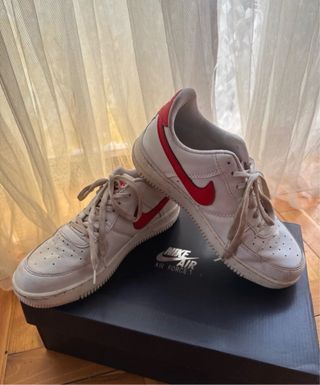 Zapatillas Nike Air Force 1 Blancas Rojas