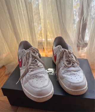Zapatillas Nike Air Force 1 Blancas Rojas