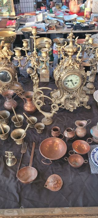 Orologi vari, lampadari, ecc., vintage, oggetti d'antiquariato