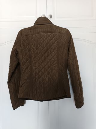 Chaqueta acolchada mujer marrón