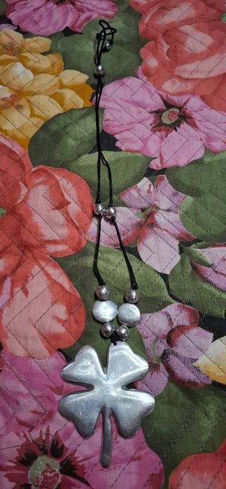 Collana quadrifoglio argento