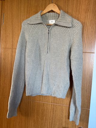 Jersey H&M Gris Media Cremallera
