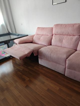 Sofá Relax +3 Plazas Rosa