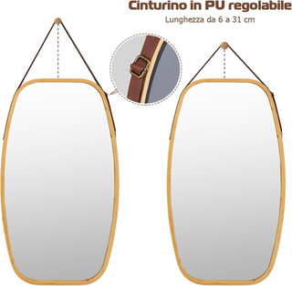 Specchio Ovale da Parete, Specchio Sospeso per App