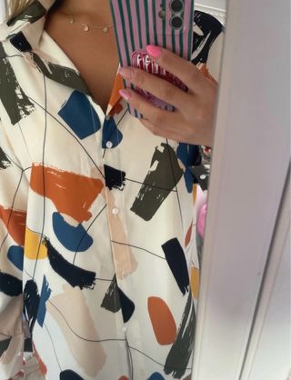 Camisa estampada multicolor