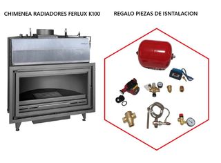 Chimenea de leña Ferlux K80 + Accesorios