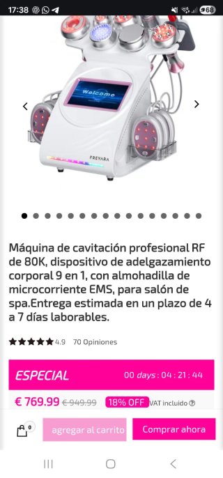 Máquina 80k para adelgazar