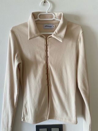Camisa Amelie Teje Beige Talla XS