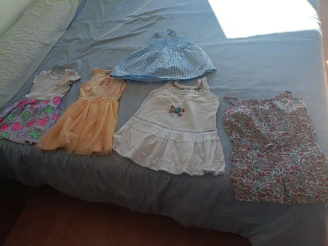 Lote 4 vestidos verano niña 3/4 años
