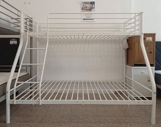 Litera matrimonial, 3 personas, Blanca. EN OFERTA!