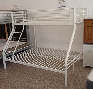 Litera matrimonial, 3 personas, Blanca. EN OFERTA!