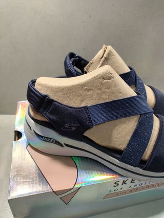 Sandalias Skechers Talla 40 Azul/plateado