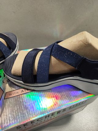 Sandalias Skechers Talla 40 Azul/plateado