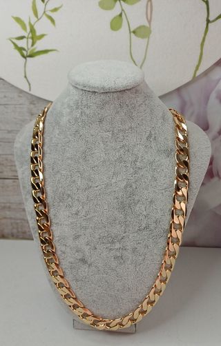Cadena Cubana Chapado Oro 18k