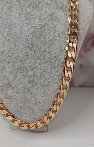 Cadena Cubana Chapado Oro 18k